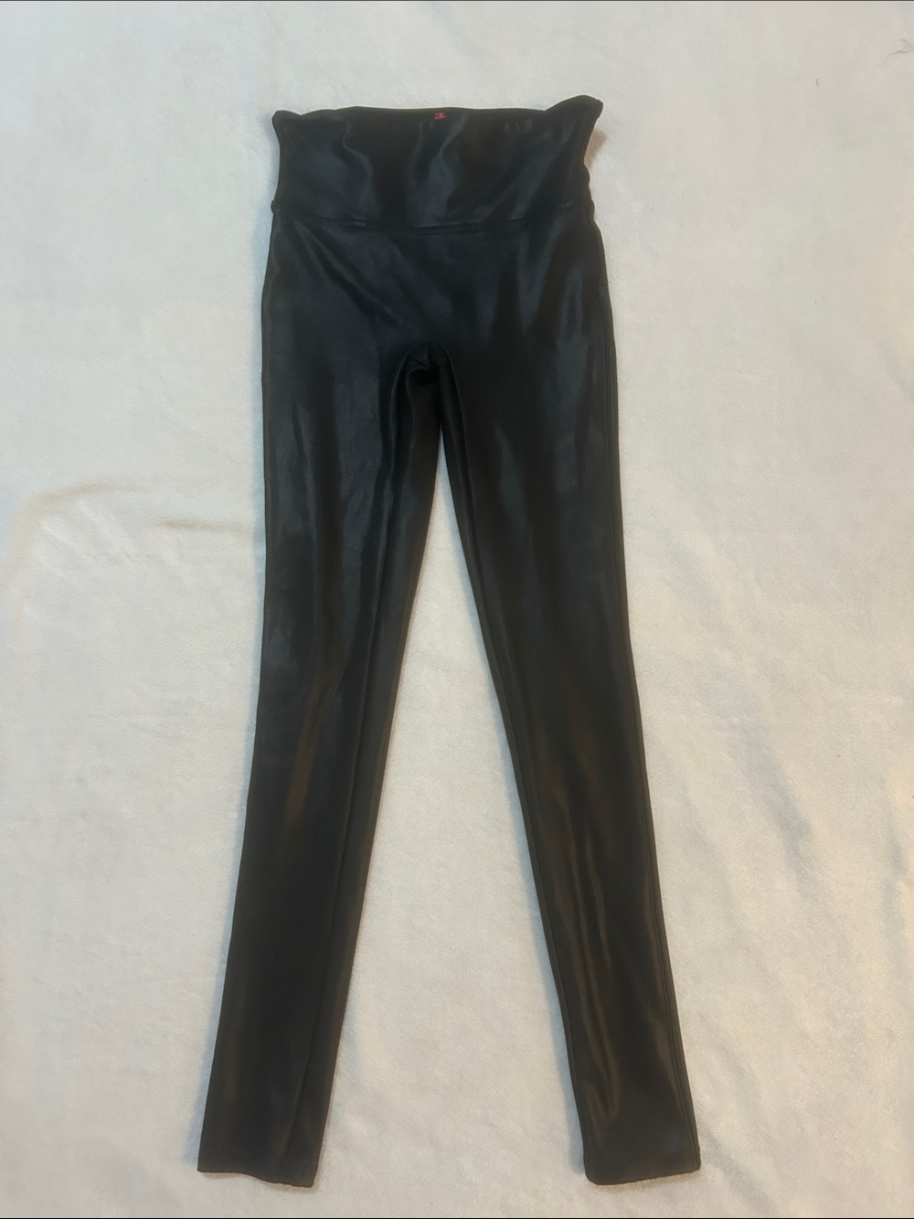 SPANX Women’s Leggings Black Faux Leather Size Small